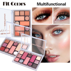 Fit Colors 12 Color Makeup Palette for Eyes Face Beauty