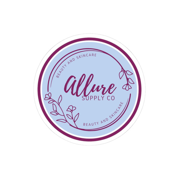 Allure Supply Co. Round Logo Sticker — Beauty & Skincare Kiss-Cut Label