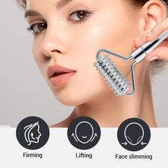 Stainless Steel Face Roller Massager for Neck Beauty Care