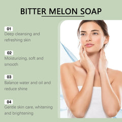 Bitter Gourd Herbal Bath Soap for Cleansing and Moisturizing