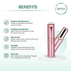 The Effortless Beauty Kit -Facial Hair Remover, Eyebrow Trimmer & Heated Eyelash Curler Set