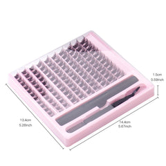 DIY Eyelash Extension Kit with Lash Clusters Glue Tweezers