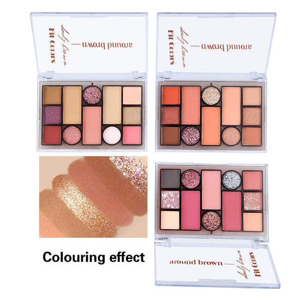 Fit Colors 12 Color Makeup Palette for Eyes Face Beauty