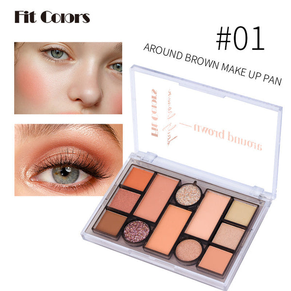Fit Colors 12 Color Makeup Palette for Eyes Face Beauty