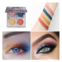 Four Color Eyeshadow Palette Matte Pearlescent Waterproof Makeup