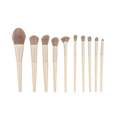 10 Piece Makeup Brush Set for Face and Eye Application