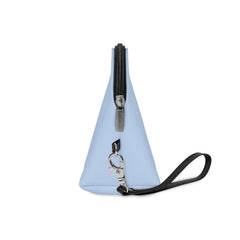 Allure Supply Co. Cosmetic Pouch — Light Blue Makeup Bag with Floral Logo