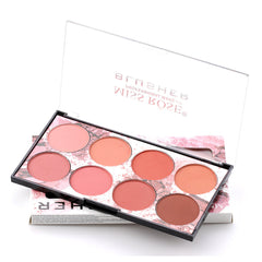 Eight Color Blush Palette for Natural Long Lasting Makeup
