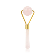 Natural Rose Quartz Facial Roller for Skincare Massage Beauty