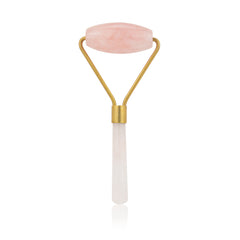 Natural Rose Quartz Facial Roller for Skincare Massage Beauty