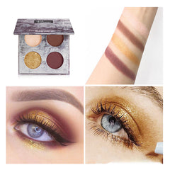 Four Color Eyeshadow Palette Matte Pearlescent Waterproof Makeup