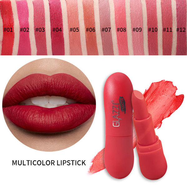 12 Color Matte Lipstick Set with Long Lasting Vibrant Shades
