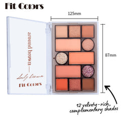 Fit Colors 12 Color Makeup Palette for Eyes Face Beauty