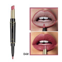 Matte Lipstick Wateproof Double Ended Long Lasting Lipsticks Brand Lip Makeup Cosmetics Nude Dark Red Lips Liner Pencil