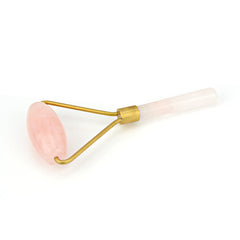 Natural Rose Quartz Facial Roller for Skincare Massage Beauty