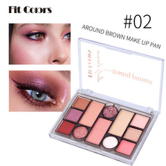 Fit Colors 12 Color Makeup Palette for Eyes Face Beauty