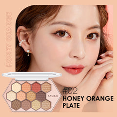 12 Color Honeycomb Eyeshadow Palette for Natural Radiant Makeup