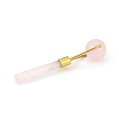 Natural Rose Quartz Facial Roller for Skincare Massage Beauty