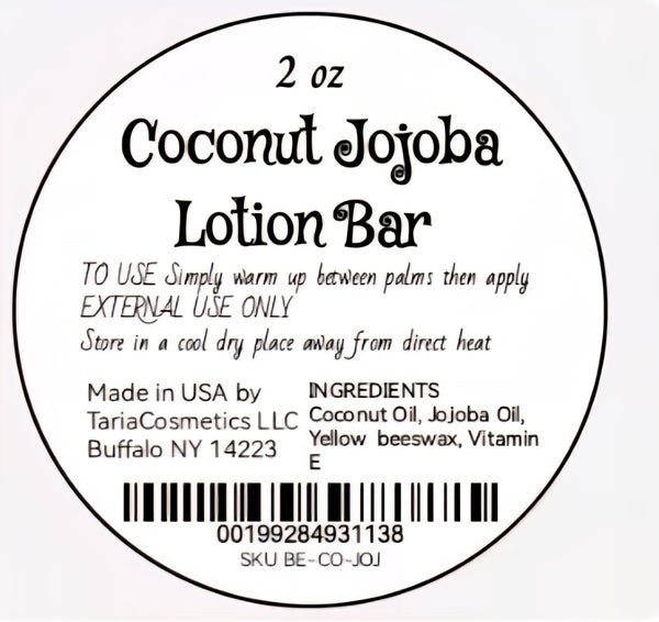 Coconut Jojoba Lotion Bar - Organic Coconut & Jojoba Oil for Soft, Supple Skin