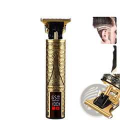 Cordless Hair Clippers Professional Gold Barber Trimmer
