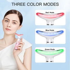 3-in-1 Facial Neck Massager with Thermal Vibration Beauty Tool