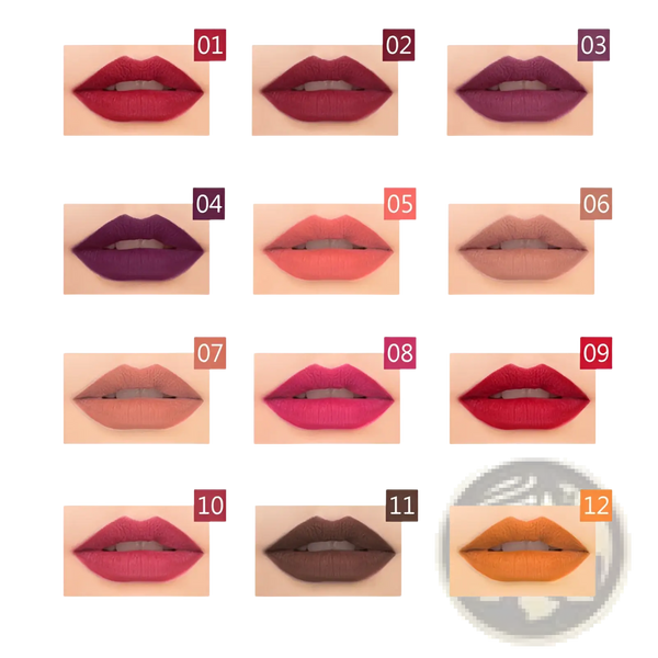 Lip Liner Set 12 Colors Waterproof Matte Pencils