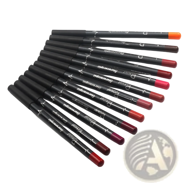 Lip Liner Set 12 Colors Waterproof Matte Pencils