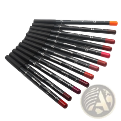 Lip Liner Set 12 Colors Waterproof Matte Pencils
