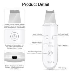 Ultrasonic Skin Scrubber Pen for Deep Facial Cleansing Tool