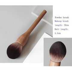 Vintage Style 1Pcs European Wood Handle Makeup Brush High Quality Loose Powder Brush Foundation Brush Super Soft Theatre Makeup